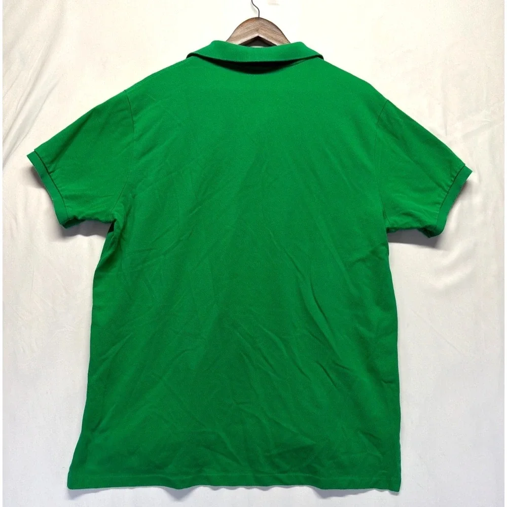 Polo Ralph Lauren Polo Shirt Mens XL Green Custom‎ Fit Cotton Pony Golf Tennis